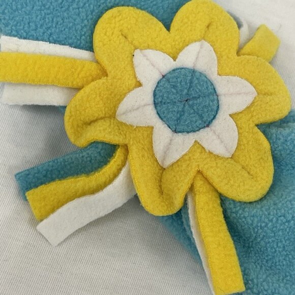 Obermeyer Headband Ear Warmer Ski Snowboard Girls Flower Blue Yellow Soft - Picture 5 of 5